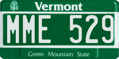 VT license plate MME529