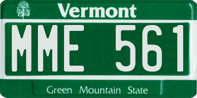 VT license plate MME561