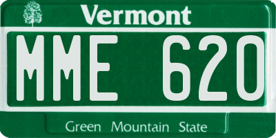 VT license plate MME620