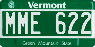 VT license plate MME622