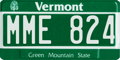 VT license plate MME824