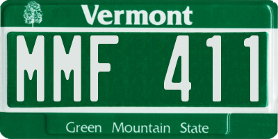 VT license plate MMF411