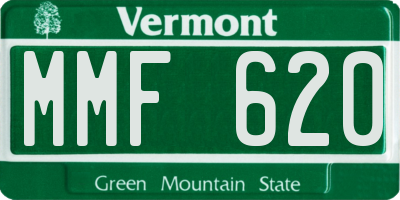 VT license plate MMF620