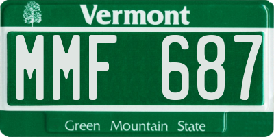 VT license plate MMF687