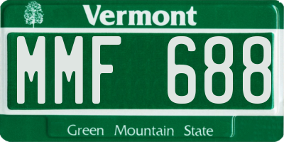 VT license plate MMF688