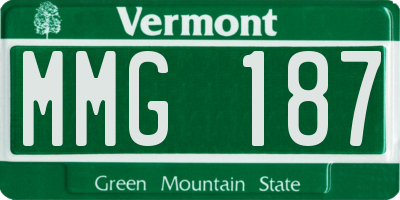 VT license plate MMG187