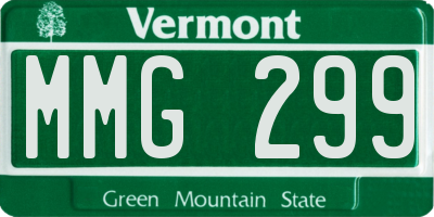 VT license plate MMG299