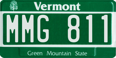 VT license plate MMG811