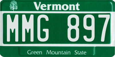 VT license plate MMG897