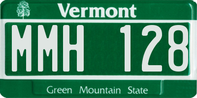 VT license plate MMH128