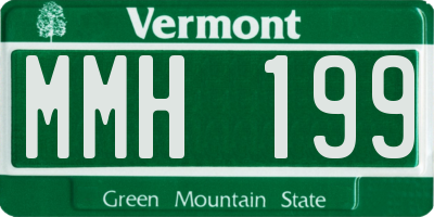 VT license plate MMH199