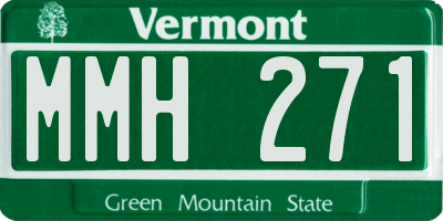 VT license plate MMH271