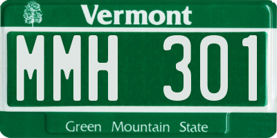 VT license plate MMH301
