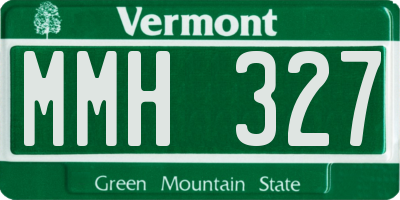 VT license plate MMH327