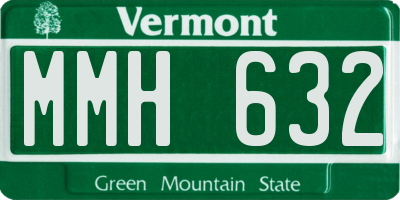 VT license plate MMH632