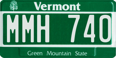 VT license plate MMH740