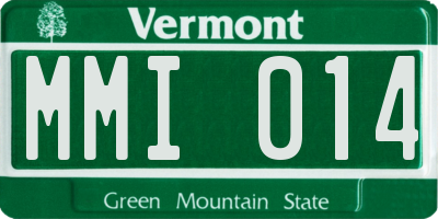 VT license plate MMI014