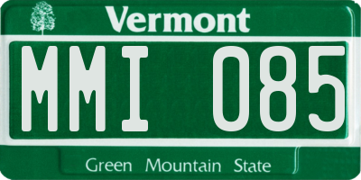 VT license plate MMI085