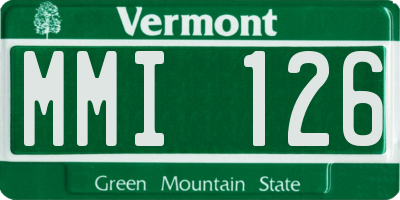 VT license plate MMI126