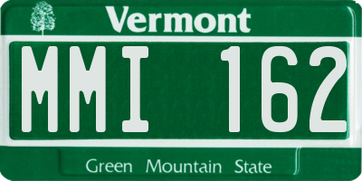 VT license plate MMI162