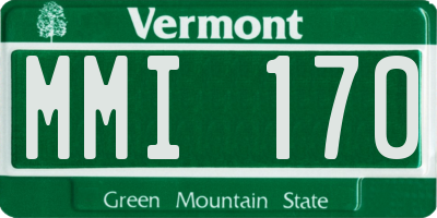 VT license plate MMI170
