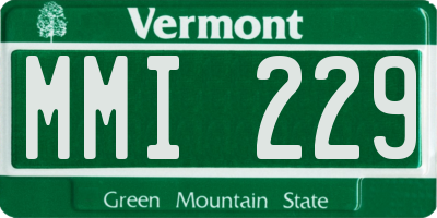 VT license plate MMI229