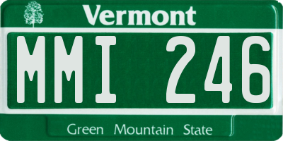 VT license plate MMI246