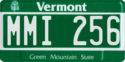 VT license plate MMI256