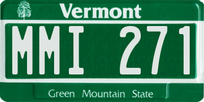 VT license plate MMI271