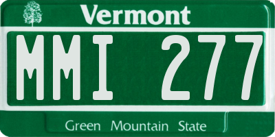 VT license plate MMI277