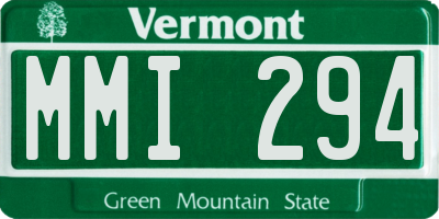 VT license plate MMI294