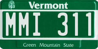 VT license plate MMI311