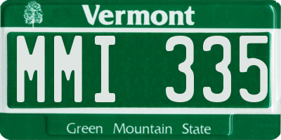 VT license plate MMI335