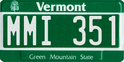 VT license plate MMI351