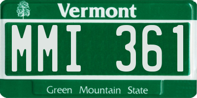VT license plate MMI361