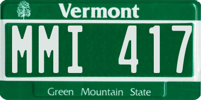 VT license plate MMI417