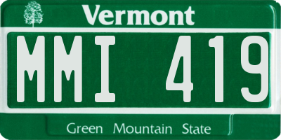 VT license plate MMI419