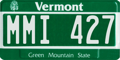 VT license plate MMI427