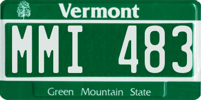VT license plate MMI483