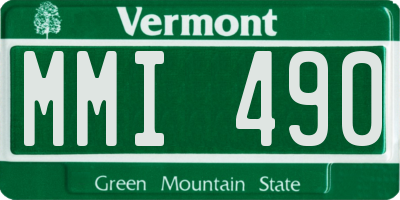 VT license plate MMI490