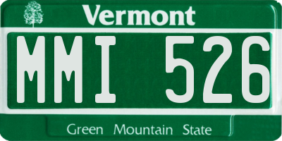 VT license plate MMI526