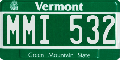 VT license plate MMI532