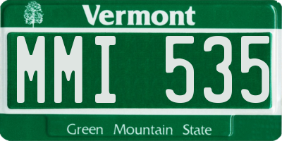 VT license plate MMI535