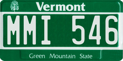 VT license plate MMI546
