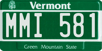 VT license plate MMI581