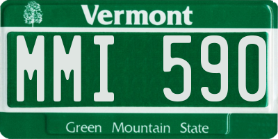 VT license plate MMI590