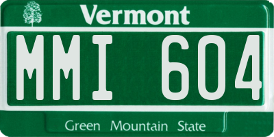 VT license plate MMI604