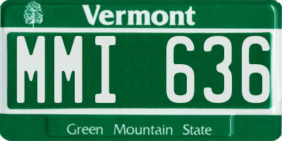 VT license plate MMI636