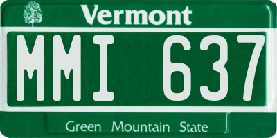 VT license plate MMI637