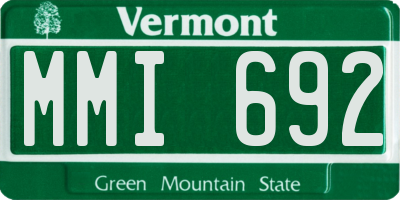 VT license plate MMI692